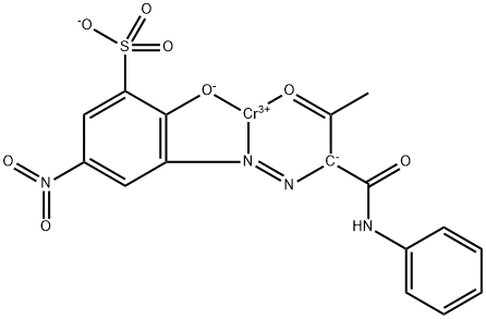 chromium(3+) (1Z,2Z)-2-[2-(5-nitro-2-oxido-3-sulfonatophenyl)hydrazinylidene]-3-oxo-N-phenylbutanimidate