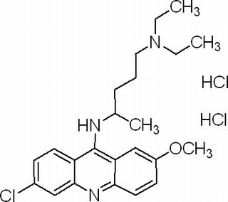 6-CHLORO-9-(4-DIETHYLAMINO-1-METHYL-N-BUTYL)AMINO-2-METHOXYACRIDINE DIHYDROCHLORIDE