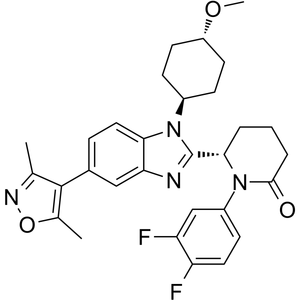 (S)-1-(3,4-difluorophenyl)-6-(5-(3,5-dimethylisoxazol-4-yl)-1-((1r,4S)-4-methoxycyclohexyl)-1H-benzo[d]imidazol-2-yl)piperidin-2-one