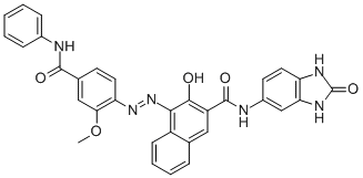 2-Naphthalenecarboxamide, N-(2,3-dihydro-2-oxo-1H-benzimidazol-5-yl)-3-hydroxy-4-(2-(2-methoxy-5-((phenylamino)carbonyl)phenyl)diazenyl)-