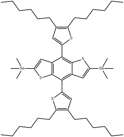 (4,8-双(4,5-二己基噻吩-2-基)苯并[1,2-b:4,5-b']二噻吩-2,6-二基)双(三甲基锡烷)