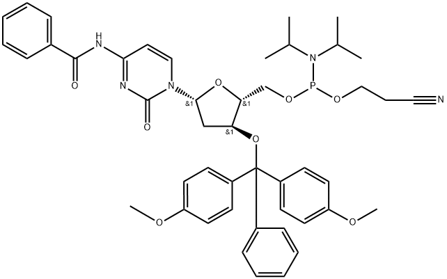 (N4-BENZOYL)-5'-O-[(N,N-DIISOPROPYLAMINO)-(2-CYANOETHOXY)PHOSPHINYL]-3'-O-(4,4'-DIMETHOXYTRITYL)-2'-DEOXYCYTIDINE