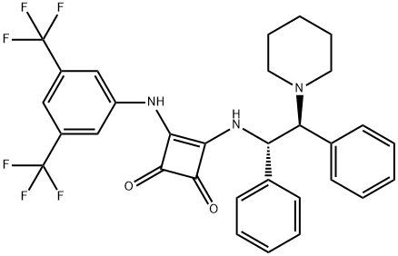 3-((3,5-双(三氟甲基)苯基)氨基)-4-((((1S,2S)-1,2-二苯基-2-(哌啶-1-基)乙基)氨基)环丁-3-烯1,2-二酮