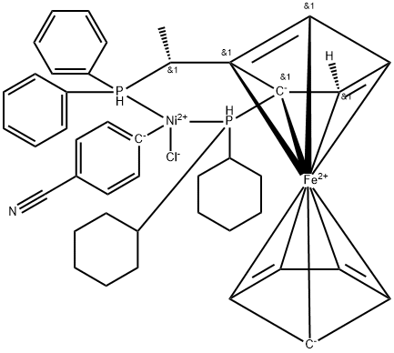 Chloro(4-cyanophenyl){(R)-1-[(S)-2-(dicyclohexylphosphino)ferrocenyl]ethyl (diphenylphosphine)}nickel(II)