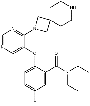 2-((4-(2,7-Diazaspiro[3.5]nonan-2-yl)pyrimidin-5-yl)oxy)-N-ethyl-5-fluoro-N-isopropylbenzamide