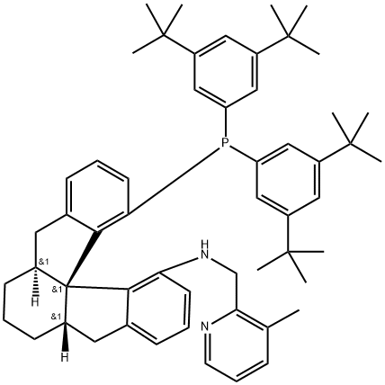 (1AS,4AS,9BS)-10-(双(3,5-二叔丁基苯基)磷烷基)-N-((3-甲基吡啶-2-基)甲基)-1,3,4,4A,5,13C-六氢-2H-茚并[2,1-D]芴-9-胺