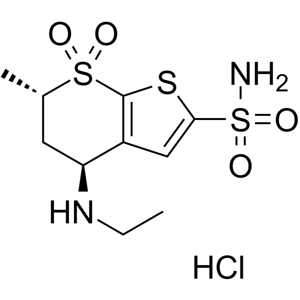 (4S,6S)-4-(ethylamino)-6-methyl-5,6-dihydro-4H-thieno[2,3-b]thiopyran-2-sulfonamide 7,7-dioxide hydrochloride