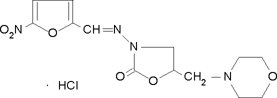 5-(morpholinomethyl)-3-[[(5-nitro-2-furyl)methylene]amino]oxazolidine-2-one hydrochloride