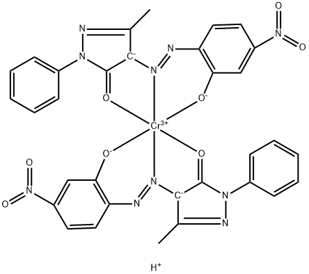 Hydrogen bis[2,4-dihydro-4-[(2-hydroxy-4-nitrophenyl)azo]-5-methyl-2-phenyl-3H-pyrazol-3-onato]chromate
