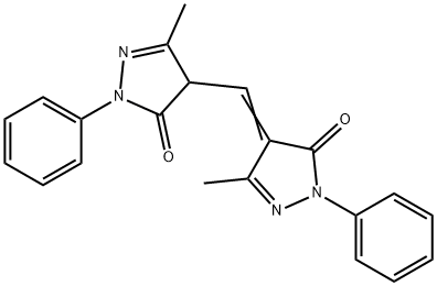 3H-Pyrazol-3-one, 4-(1,5-dihydro-3-methyl-5-oxo-1-phenyl-4H-pyrazol-4-ylidene)methyl-2,4-dihydro-5-methyl-2-phenyl-