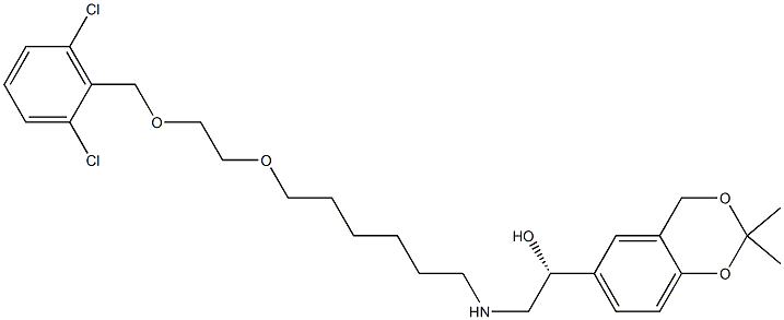(1R)-2-[[6-[2-[(2,6-二氯苄基)氧基]乙氧基]己基]氨基]-1-(2,2-二甲基-4H-1,3-苯并二氧杂环己-6-基)乙醇