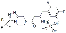 Sitagliptin phosphate           4-Oxo-4-(3-(trifluoromethyl)-5,6-dihydro(1,2,4)triazolo[4,3-a]pyrazin-7(8H)-yl)-1-(2,4,5-trifluorophenyl)butan-2-amine phosphate