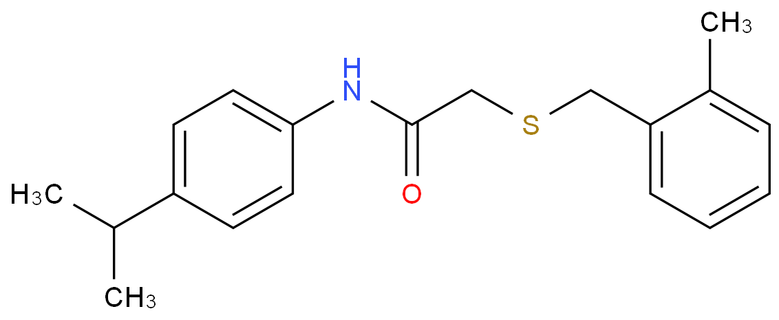 2-[(2-methylbenzyl)sulfanyl]-N-[4-(propan-2-yl)phenyl]acetamide