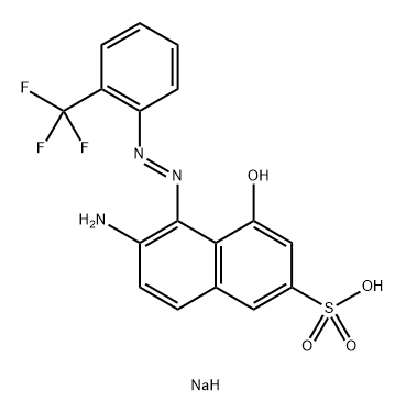 6-Amino-4-hydroxy-5-((alpha,alpha,alpha-trifluoro-o-tolyl)azo)-2-naphthalenesulfonic acid, monosodium salt
