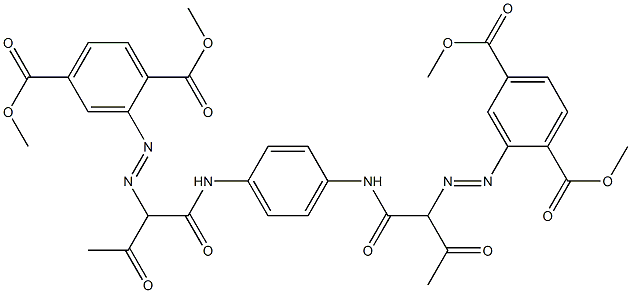 1,4-Benzenedicarboxylic acid, 2,2-1,4-phenylenebisimino(1-acetyl-2-oxo-2,1-ethanediyl)azobis-, tetramethyl ester
