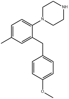 Piperazine, 1-[2-[(4-methoxyphenyl)methyl]-4-methylphenyl]-