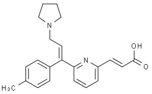 (E,E)-3-[6-[1-(对甲苯基)-3-吡咯烷-1-基-1-丙烯基]-2-吡啶基]丙烯酸
