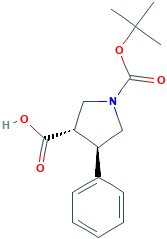 反式-N-(叔丁氧羰基)-4-苯基吡咯烷-3-羧酸