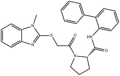 N-[1,1'-Biphenyl]-2-yl-1-[2-[(1-methyl-1H-benzimidazol-2-yl)thio]acetyl-2-pyrrolidinedicarboxamide