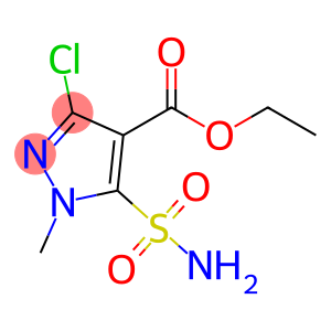 1H-Pyrazole-4-carboxylic acid, 5-(aminosulfonyl)-3-chloro-1-methyl-, ethyl ester