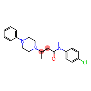 N-(4-CHLOROPHENYL)-3-(4-PHENYLPIPERAZINYL)BUT-2-ENAMIDE
