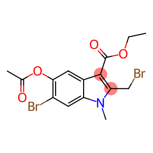 5-acetoxy-6-bromo-2-(bromomethyl)-1-methyl-1H-indole-3-carboxylate