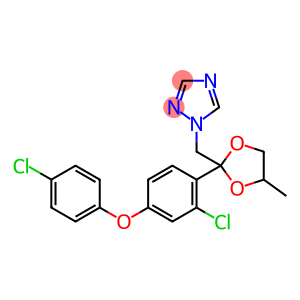 1-({2-[2-chloro-4-(4-chlorophenoxy)phenyl]-4-methyl-1,3-dioxolan-2-yl}methyl)-1H-1,2,4-triazole
