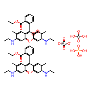 Xanthylium, 9-2-(ethoxycarbonyl)phenyl-3,6-bis(ethylamino)-2,7-dimethyl-, molybdatetungstatephosphate