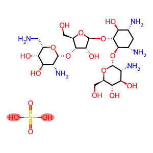 (1R,2R,3S,4R,6S)-4,6-diamino-2-{[3-O-(2,6-diamino-2,6-dideoxy-β-L-idopyranosyl)-D-ribofuranosyl]oxy}-3-hydroxycyclohexyl 2-amino-2-deoxy-α-D-glucopyranoside sulfate (salt)