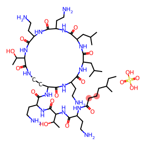 N-[(1S)-3-amino-1-{[(1S,2R)-1-{[(1S)-3-amino-1-{[(3S,6S,9S,12S,15R,18S,21S)-6,9,18-tris(2-aminoethyl)-3-[(1R)-1-hydroxyethyl]-12,15-bis(2-methylpropyl)-2,5,8,11,14,17,20-heptaoxo-1,4,7,10,13,16,19-heptaazacyclotricosan-21-yl]carbamoyl}propyl]carbamoyl}-2-hydroxypropyl]carbamoyl}propyl]-5-methylheptanamide