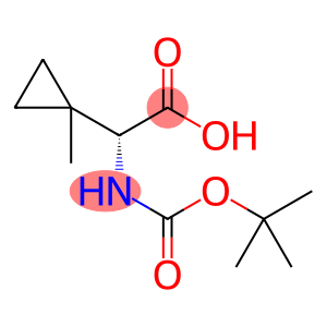Cyclopropaneacetic acid, α-[[(1,1-dimethylethoxy)carbonyl]amino]-1-methyl-, (αR)-