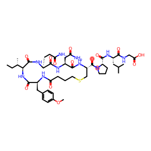 Glycine, N-(4-mercapto-1-oxobutyl)-O-methyl-L-tyrosyl-L-isoleucyl-L-glutaminyl-L-asparaginyl-L-cysteinyl-L-prolyl-L-leucyl-, cyclic (1→5)-thioether