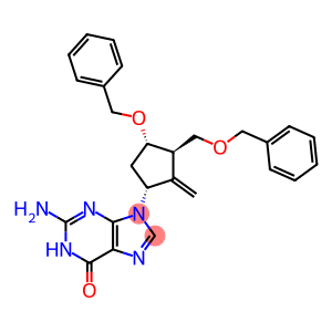 2-amino-9-[(1R,3R,4S)-2-methylidene-4-phenylmethoxy-3-(phenylmethoxymethyl)cyclopentyl]-3H-purin-6-one