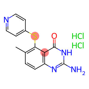 3,4-dihydro-2-amino-6-methyl-4-oxo-5-(4-pyridylthio)-quinazoline dihydrochloride