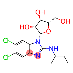 5,6-Dichloro-N-(1-methylpropyl)-1-β-L-ribofuranosyl-1H-benzimidazol-2-amine