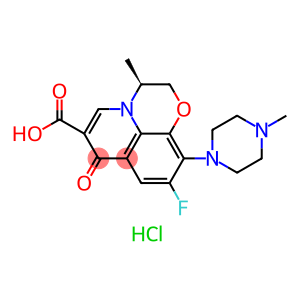 (3S)-9-Fluoro-2,3-dihydro-3-methyl-10-(4-methyl-1-piperazinyl)-7-oxo-7H-pyrido[1,2,3-de]-1,4-benzoxazine-6-carboxylic acid monohydrochloride