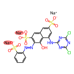 trisodium (3E)-5-[(4,6-dichloro-1,3,5-triazin-2-yl)amino]-4-oxo-3-[2-(2-sulfonatophenyl)hydrazinylidene]-3,4-dihydronaphthalene-2,7-disulfonate