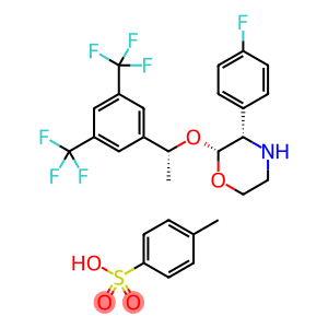 (2R,3S)-2-((R)-1-(3,5-Bis(trifluoromethyl)phenyl)ethoxy)-3-(4-fluorophenyl)morpholine 4-methylben