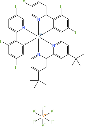 [4,4'-双(1,1-二甲基乙基)-2,2'-联吡啶]双[3,5-二氟-2-(5-氟-2-吡啶基)苯基]铱六氟磷酸盐
