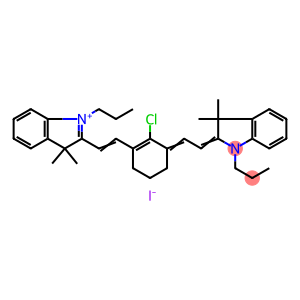 3H-Indolium, 2-(2-(2-chloro-3-((1,3-dihydro-3,3-dimethyl-1-propyl-2H-indol-2-ylidene)ethylidene)-1-cyclohexen-1-yl)ethenyl)-3,3-dimethyl-1-propyl-, iodide
