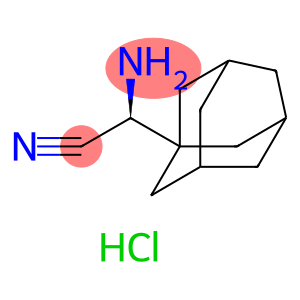 Tricyclo[3.3.1.13,7]decane-1-acetonitrile, α-amino-, hydrochloride (1:1), (αS)-