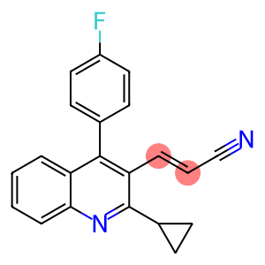 (E)-3-[2-Cyclopropyl-4-(4-fluorophenyl)-3-quinolinyl]-2-propopenenitrile