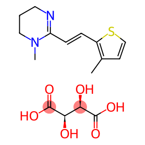 1-methyl-2-[(E)-2-(3-methylthiophen-2-yl)ethenyl]-1,4,5,6-tetrahydropyrimidine 2,3-dihydroxybutanedioate (salt)