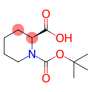 (S)-1-Boc-piperidine-2-carboxylic  acid,  N-Boc-L-pipecolinic  acid,  (S)-(-)-1-(tert-Butoxycarbonyl)-2-piperidinecarboxylic  acid