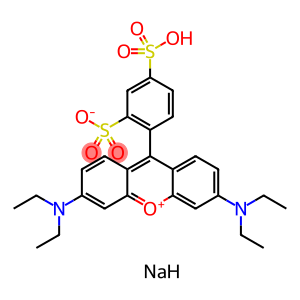 sodium 4-[6-(diethylamino)-3-(diethyliminio)-3H-xanthen-9-yl]benzene-1,3-disulfonate