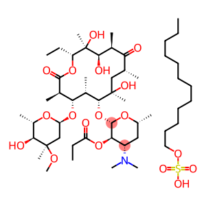 2-({(3R,4S,5S,6R,7R,9R,11R,12R,13S,14R)-14-ethyl-7,12,13-trihydroxy-4-[(5-hydroxy-4-methoxy-4,6-dimethyltetrahydro-2H-pyran-2-yl)oxy]-3,5,7,9,11,13-hexamethyl-2,10-dioxooxacyclotetradecan-6-yl}oxy)-N,N,6-trimethyl-3-(propanoyloxy)tetrahydro-2H-pyran-4-aminium dodecyl sulfate (non-preferred name)