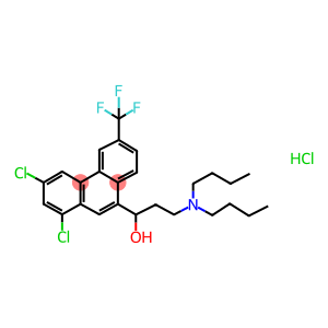 9-(3-(dibutylamino)-1-hydroxypropyl)-1,3-dichloro-6-(trifluoromethyl)phenanthrene hydrochloride