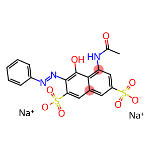 Disodium 5-acetylamino-4-hydroxy-3-(phenylazo)naphthalene-2,7-disulphonate