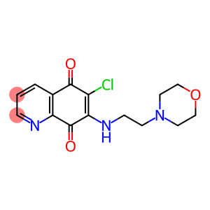 5,8-Quinolinedione, 6-chloro-7-[[2-(4-morpholinyl)ethyl]amino]-