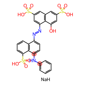 trisodium 4-[(4-anilino-5-sulfonato-1-naphthyl)azo]-4-hydroxy-1H-naphthalene-2,7-disulfonate
